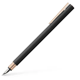 Faber-Castell Neo Slim Metall, Federbreite B, schwarz mit rosegold
