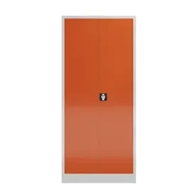Classix Stahlschrank X-530334 feuerrot, lichtgrau 80,0 x 38,0 x 180,0 cm, aufgebaut