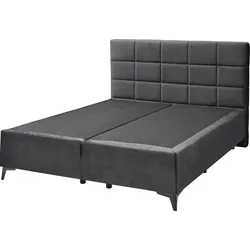 Boxspringbett ED EXCITING DESIGN "Navarra", schwarz, B:183cm L:210cm, 100% Polyester, Komplettbetten, wahlweise mit Matratze