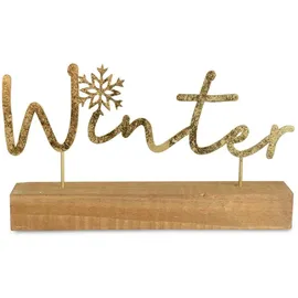 Riffelmacher & Weinberger Deko-Schriftzug, (1 St.), aus Metall auf Holz, Höhe ca. 17 cm