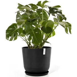 Ecopots Blumentopf ECOPOTS "Oslo 55 + Wassersystem Dunkelgrau", grau (dunkelgrau), B:55cm H:48,5cm T:55cm Ø:52,3cm, Kunststoff, Pflanzgefäße, für innen und außen: frostsicher, bruchsicher und lichtbeständig