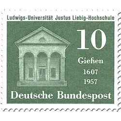 Briefmarke 350 Jahre Ludwigs-Universität bzw. Justus von Liebig-Hochschule, Michel-Nr. 258, postfrisch