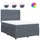 vidaXL Boxspringbett 140 x 200 cm Dunkelgrau