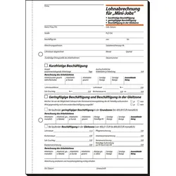 Sigel Formularbuch Lohnabrechnung Aushilfskräfte A5 VE=50 Blatt