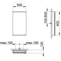 Keuco Royal Modular 2.0 DALI 500x900x120mm, 1 SD, WV,