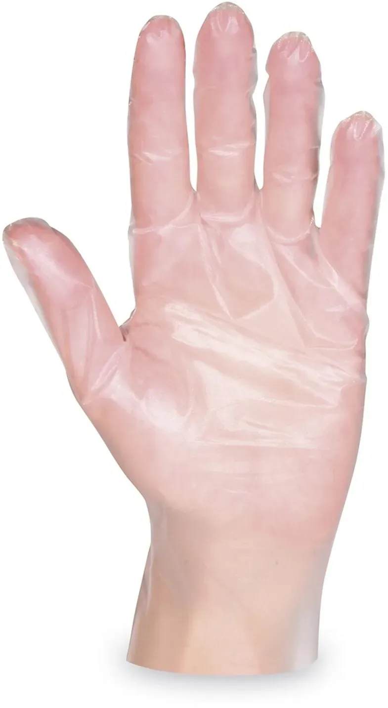 Einweghandschuhe transparent aus TPE ungepudert Latexfrei Gr. L, 200 Stk.