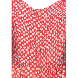 LASCANA Sommerkleid Rot/Creme 40