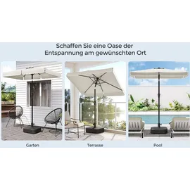 Songmics Balkonschirm 200 x 150 cm Beige