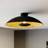 LINDBY Deckenlampe Emilienne, schwarz/gold, Metall, Ø 60 cm