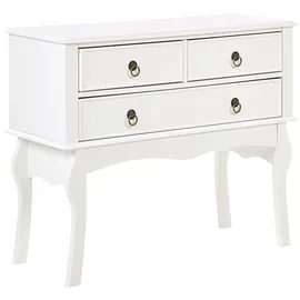 Beliani Lamar Konsolentisch 91x75x35 cm weiß