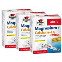 3 x Magnesium + Calcium + D3 Direct (3x20 Portionen)
