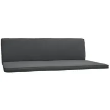 Beautissu Hollywoodschaukelauflage 180 x 50 x 6 cm grau 2 St.