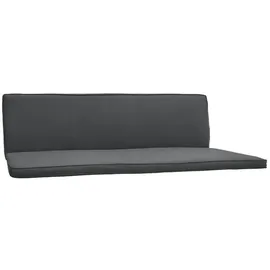 Beautissu Hollywoodschaukelauflage 180 x 50 x 6 cm grau 2 St.