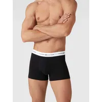 Regular Fit Trunks mit elastischem Label-Bund im 3er-Pack, Mittelgrau, XL