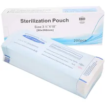 HURRISE 200pcs / Box 90 X 260mm Selbstversiegelnde Dentalbeutel, Einweg Dental Tattoo Werkzeug Aufbewahrungstasche, Zahnpflege Selbstversiegelndes Werkzeug