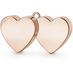 PartyDeco Ballongewicht Herzen 11,5x6cm Gewichte für Helium Ballons Luftballons Heliumballons Ballonbeschwerer Ballonhalter Hochzeit Hochzeitsdeko Deko Rosegold
