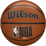 Wilson Basketball NBA DRV PLUS, Outdoor, Gummi, Größe: 5, Braun