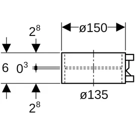 Geberit Elektro-Schweißmuffe DN 125/135 mm PE-HD