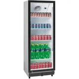 A&S Polarny Flaschenkühlschrank 360 Liter Weiß Getränkekühlschrank Kühlschrank groß Kühlschrank mit Glastür abschließbar 5 verstellbare Roste umweltfreundliche Kühltechnologie