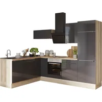 kochstation Winkelküche L-Form KS-Aken 270 cm grau