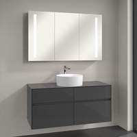 Villeroy & Boch Collaro Aufsatzwaschtisch mit Embrace Waschtischunterschrank und My View 14 Spiegelschrank, 4A1840R1+A95700FP+A4231200,