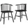 [en.casa] Esszimmerstuhl Stami Holz schwarz 2er Set