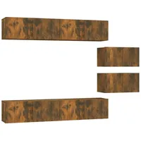 VidaXL 6-tlg. TV-Schrank-Set Räuchereiche Holzwerkstoff