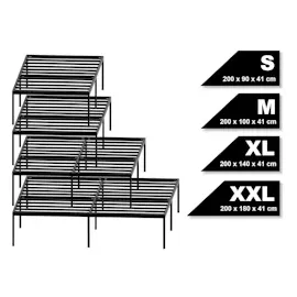 CLP Metallbett Hamlin schwarz/200x180x41 cm