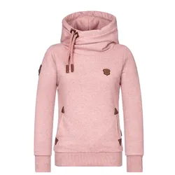 Naketano Damen Kapuzenpullover Darth - Schmutz Pink Melange, Gr. S
