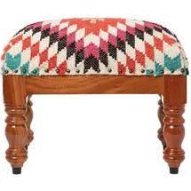 Homescapes Kelim-Hocker, Mehrfarbig, Textil, Ethno, rechteckig 30x40x50 cm, Hocker Sitzhocker