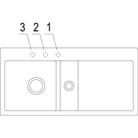 Villeroy & Boch Subway 60 flat links weiß alpin + Handbetätigung
