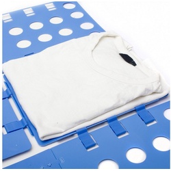 Goods+Gadgets Faltbox Profi Wäschefalter (Falthilfe), Wäsche-Faltbrett Hemdenfalter blau