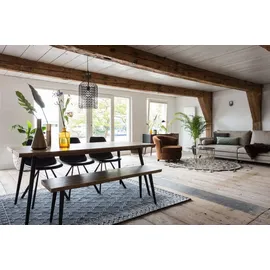 Dutchbone Esstisch ALAGON Walnuss mit Baumkante 160 x 90 cm von Dutchbone - Braun