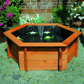 Promadino Sechseck-Hochteich inkl. Solarpumpe (34236)