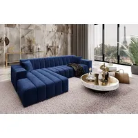 Sofa Dreams Ecksofa Stoffsofa Polster Couch Ecksofa Gran Canaria L kurz Sofa Stoffcouch, Loungesofa blau