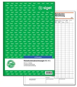 SIGEL Reisekostenabrechnung monatlich Formularbuch RA415