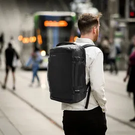 TECH-PROTECT Defender S40 Rucksack Ryanair & Wizzar, 20 l Laptop, Schwarz