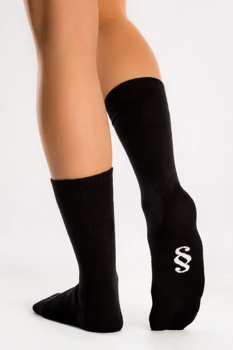 Symbol Socks Classic Socken 3 Paar schwarz Wohlfühlen dick Baumwolle Freizeit...