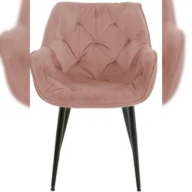 CLP Stuhl Tanna Samt rosa