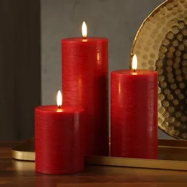 uYuni LED Kerze PIA 15 cm rot