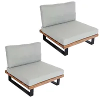 Mendler HWC-H54 Loungesessel hellbraun