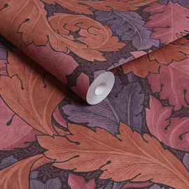 William Morris At Home Acanthus Vliestapete 10 m x 0,66 m 1 St Lila/Rot 34193