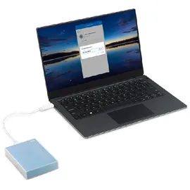 Seagate One Touch Portable HDD with Password, Light Blue, 2TB, +Rescue, USB 3.0 Micro-B (STKY2000402)