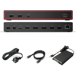 Lenovo ThinkPad USB4 Smart Dock 5500 - 8K/60Hz, 4K/144Hz, 2x DP, 1x HDMI, 5x USB-A (10Gbps) 2x USB-C, Gbit-LAN, 100W PD 3.1, 100W Netzteil