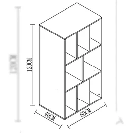 VCM Schallplattenregal Raumteiler 60 x 40 x 120 cm Braun