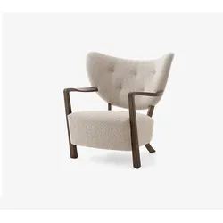 &tradition Wulff ATD2 Loungesessel Gestell Walnuss, Stoff Karakorum 003