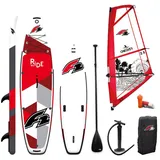 F2 Set Ride SUP 10'5" mit Windsurfsegel Checker 2qm ROT ONE SIZE