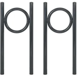 Trutzholm Fahrradständer 2x Fahrradanlehnbügel 115 x 52 cm Ø 60 mm grau