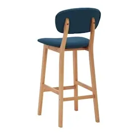 vidaXL Barhocker 2 Stk. Blau Stoff