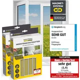 EasyMaxx Moskitonetz 2er-Set 110x130cm schwarz12 Magnetbefestigung | Schwarz